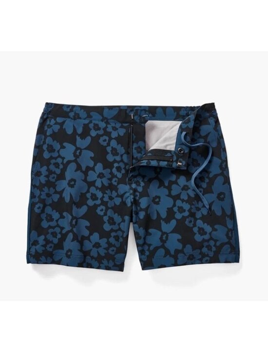 Fair Harbor Other - Fair Harbor Men’s 32 The Sextant Trunk Navy Blue Floral Print Board Swim Shorts
